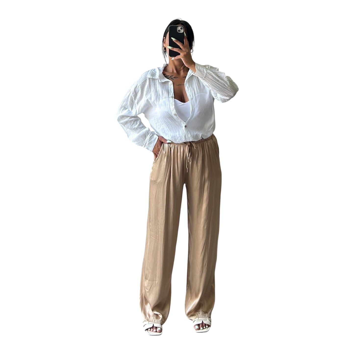 Pantalone satinato