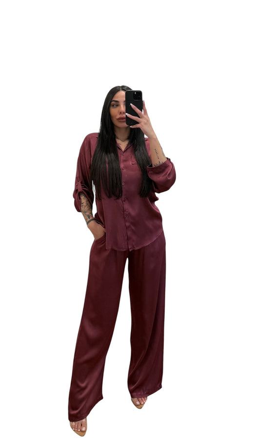 Coordinato pantalone e camicia taglia unica veste fino alla XL