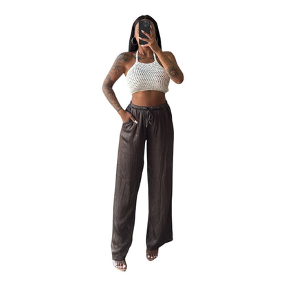 Pantalone satinato