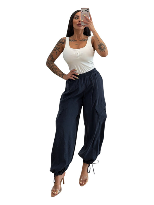 Pantalone cargo in tessuto taglia unica