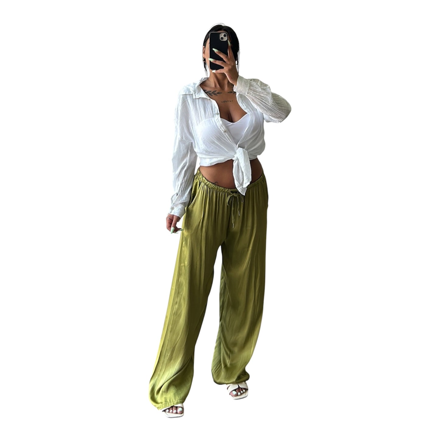 Pantalone satinato