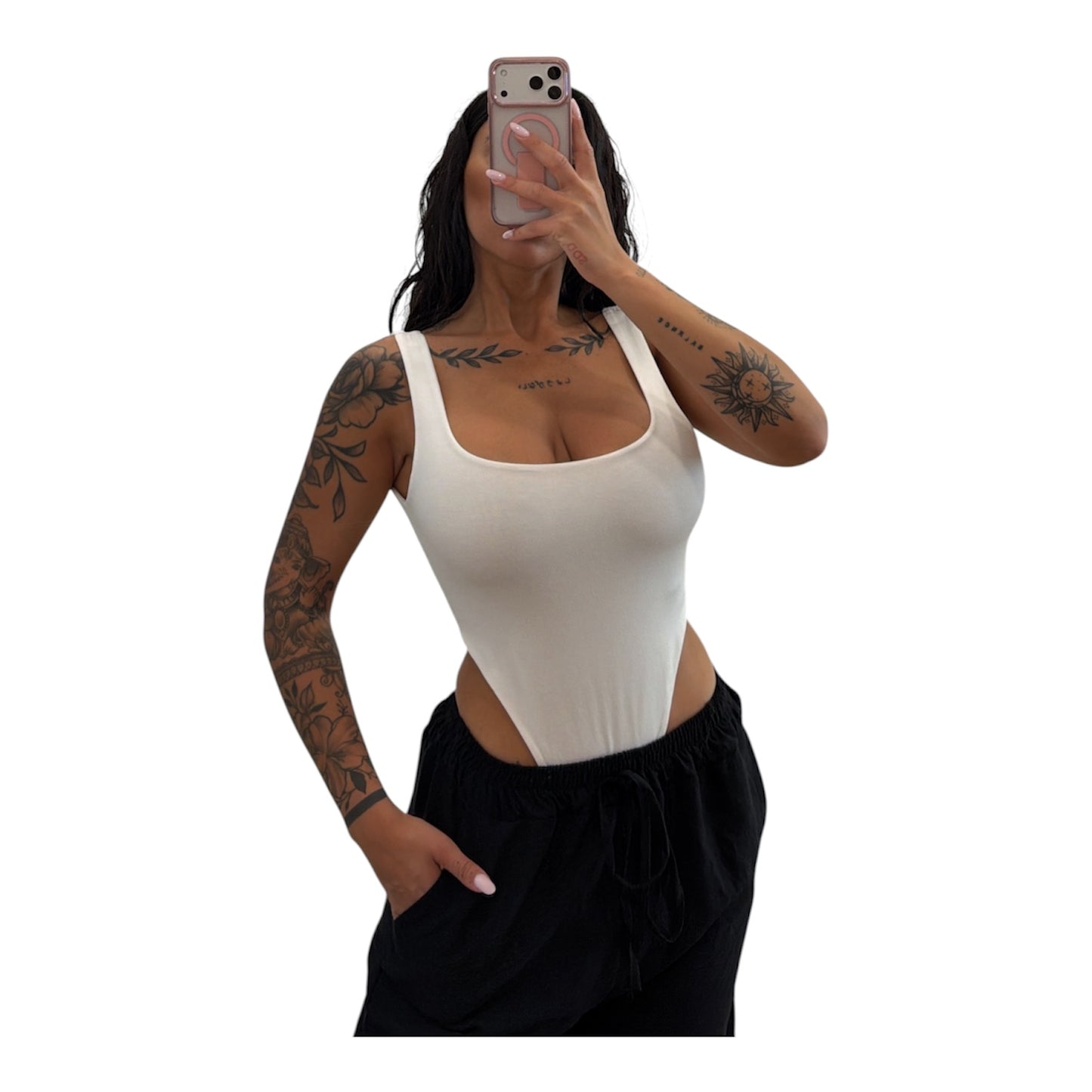 Body in cotone elastico taglia unica
