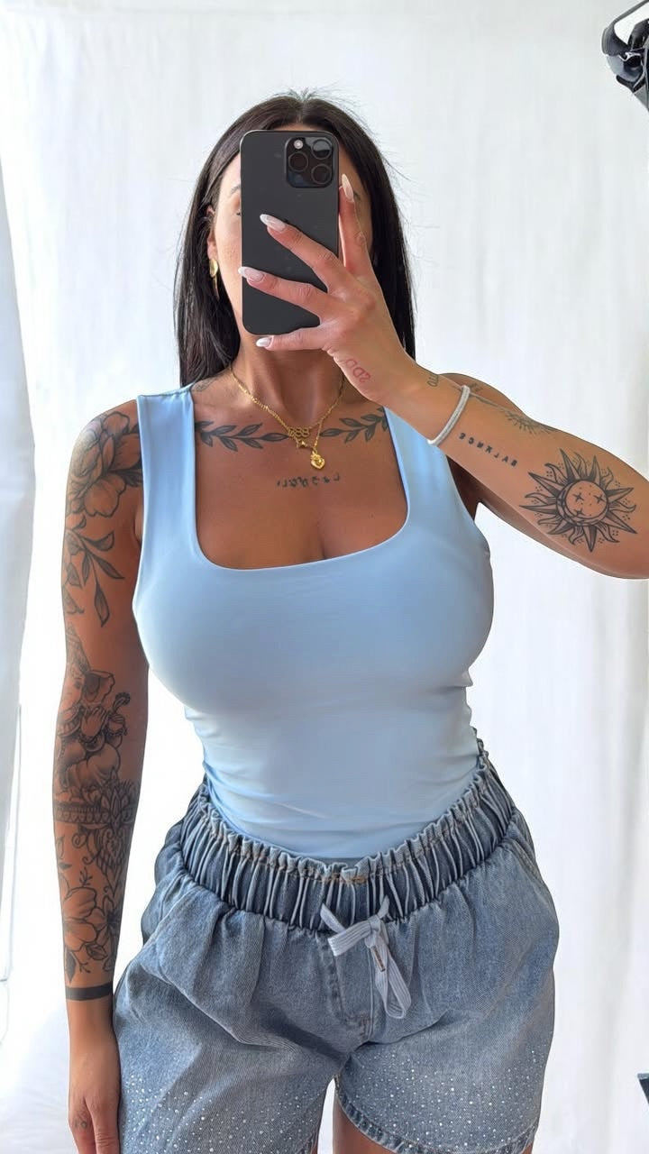 Body scollo quadrato taglia unica