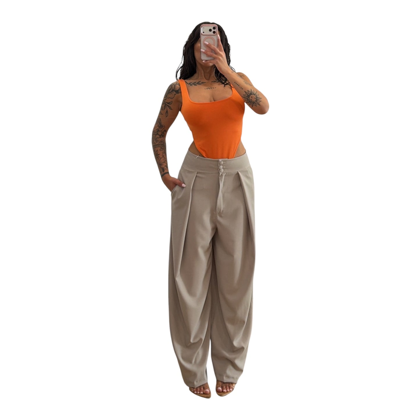 Pantalone classico vita alta