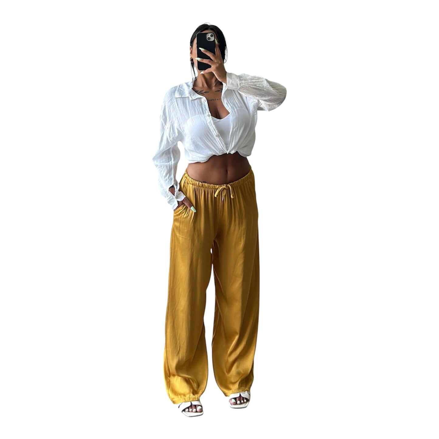 Pantalone satinato