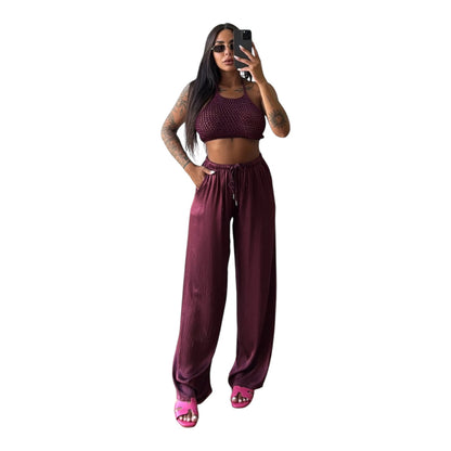 Pantalone satinato