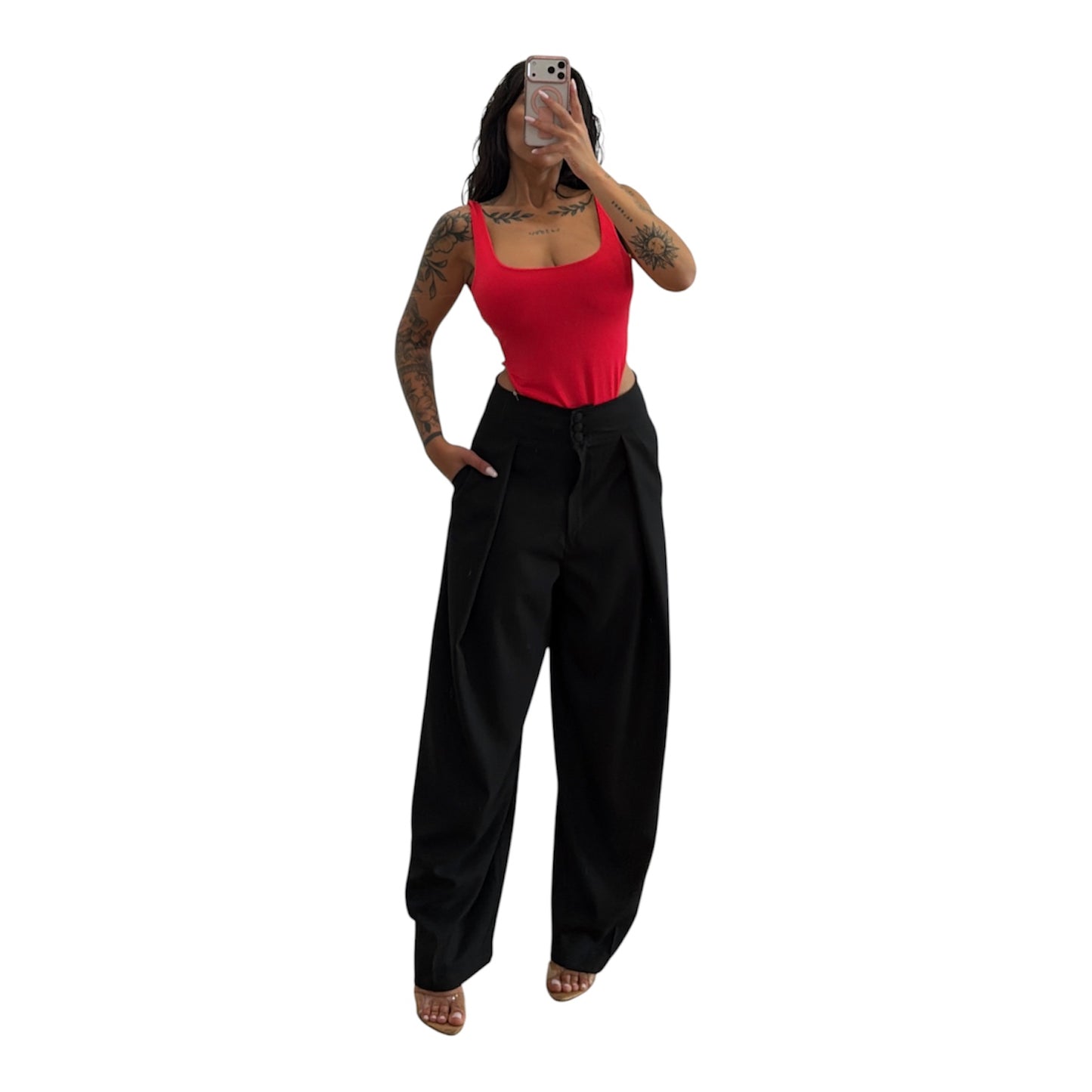 Pantalone classico vita alta