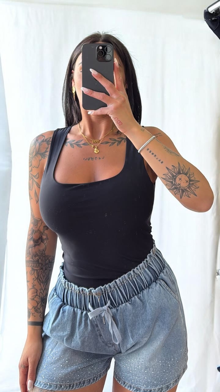 Body scollo quadrato taglia unica