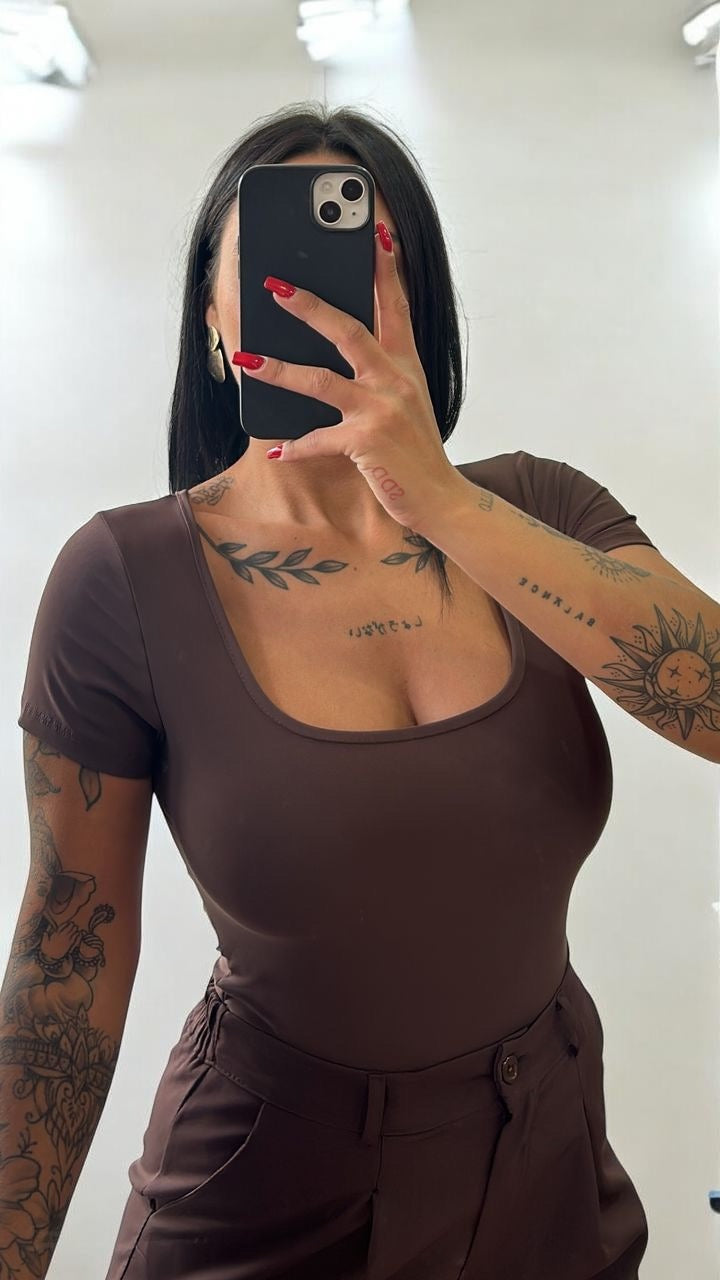 Body mezza manica in lycra tg unica