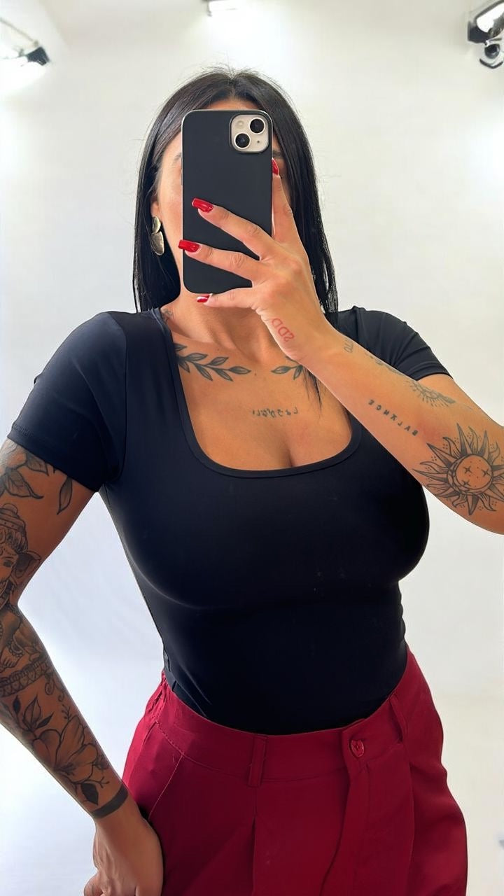 Body mezza manica in lycra tg unica